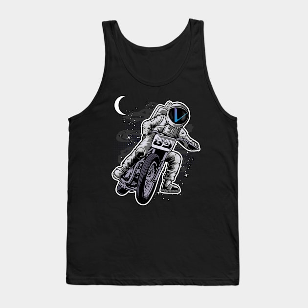 Astronaut Motorbike Vechain Crypto VET Coin To The Moon Token Cryptocurrency Wallet Birthday Gift For Men Women Kids Tank Top by Thingking About